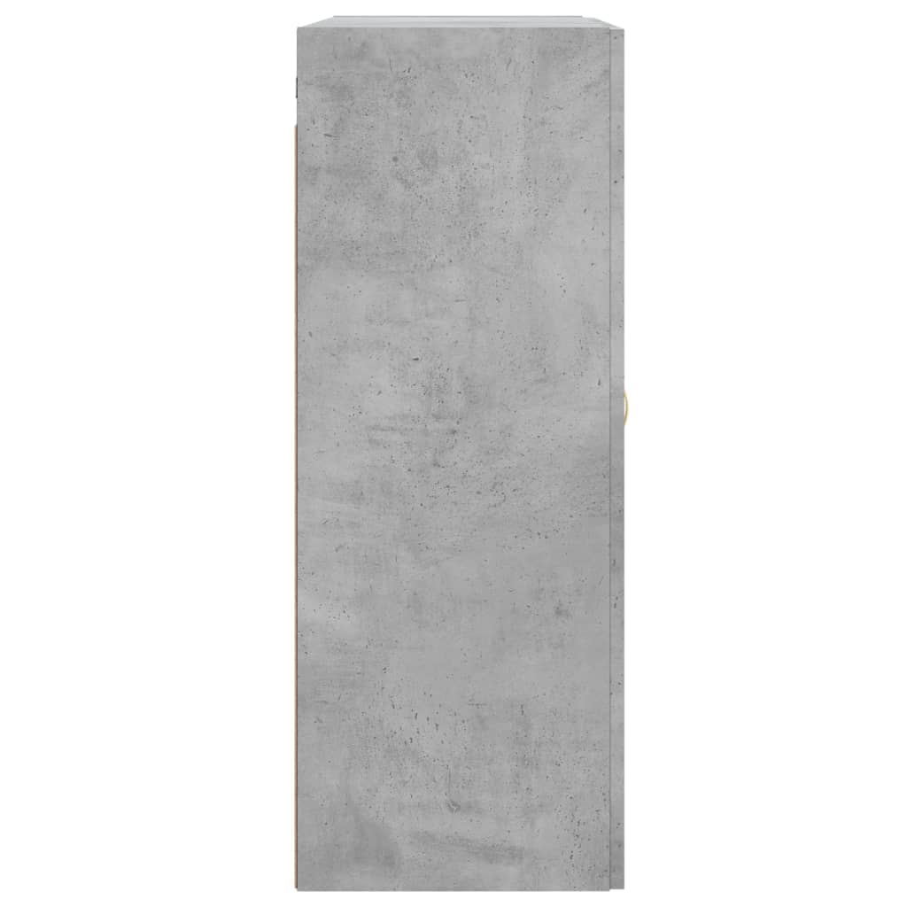 Armadietti a Parete 2 pz Grigio Cemento in Legno Multistrato