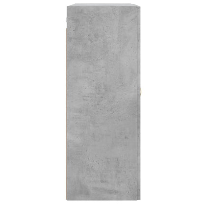 Armadietti a Parete 2 pz Grigio Cemento in Legno Multistrato