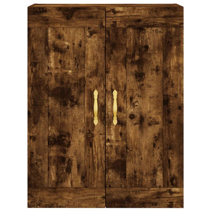 Armadietti a Parete 2 pz Rovere Fumo in Legno Multistrato