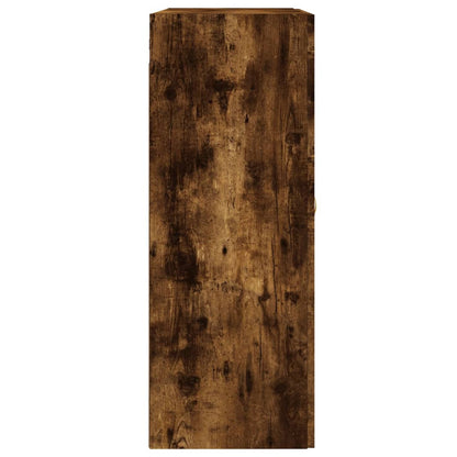 Armadietti a Parete 2 pz Rovere Fumo in Legno Multistrato
