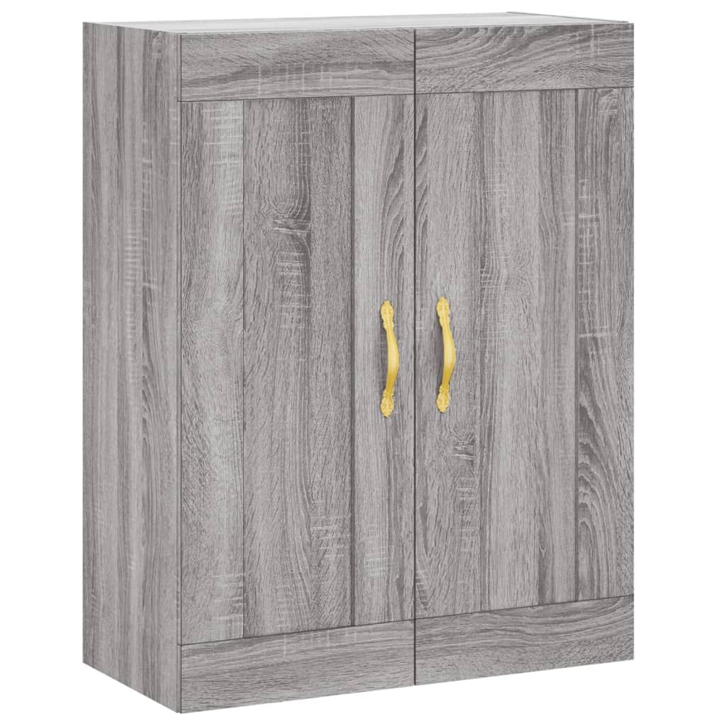 Armadietti a Parete 2 pz Grigio Sonoma in Legno Multistrato