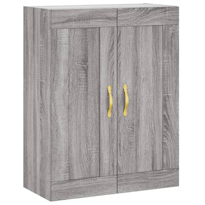 Armadietti a Parete 2 pz Grigio Sonoma in Legno Multistrato
