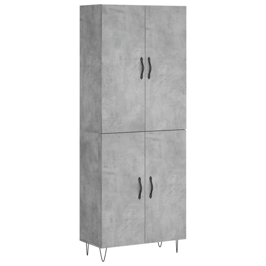 Credenza Grigio Cemento 69,5x34x180 cm in Legno Multistrato - homemem39