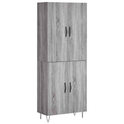Credenza Grigio Sonoma 69,5x34x180 cm in Legno Multistrato - homemem39