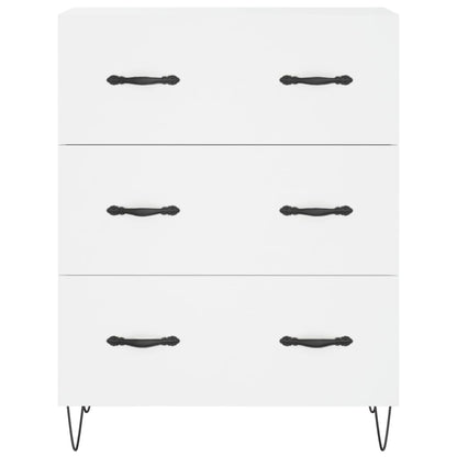 Credenza Bianca 69,5x34x180 cm in Legno Multistrato