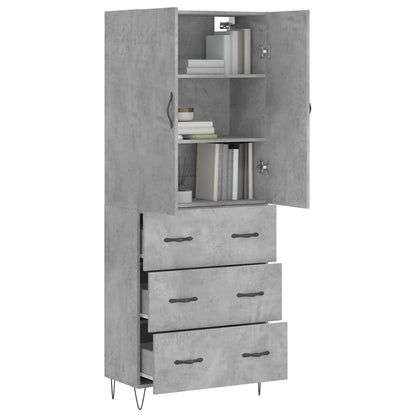 Credenza Grigio Cemento 69,5x34x180 cm in Legno Multistrato - homemem39
