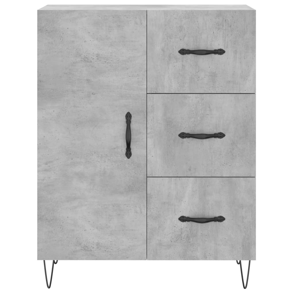 Credenza Grigio Cemento 69,5x34x180 cm in Legno Multistrato - homemem39