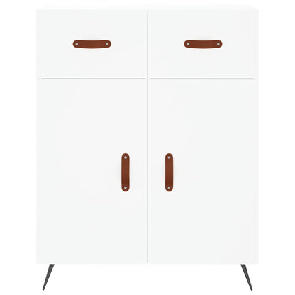 Credenza Bianca 69,5x34x180 cm in Legno Multistrato