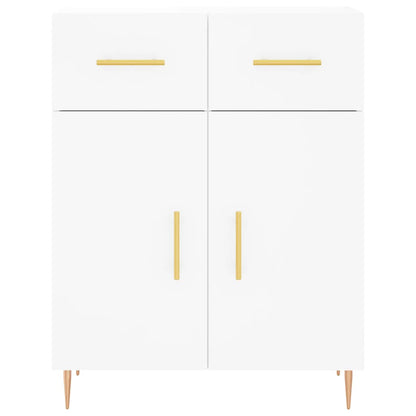 Credenza Bianca 69,5x34x180 cm in Legno Multistrato