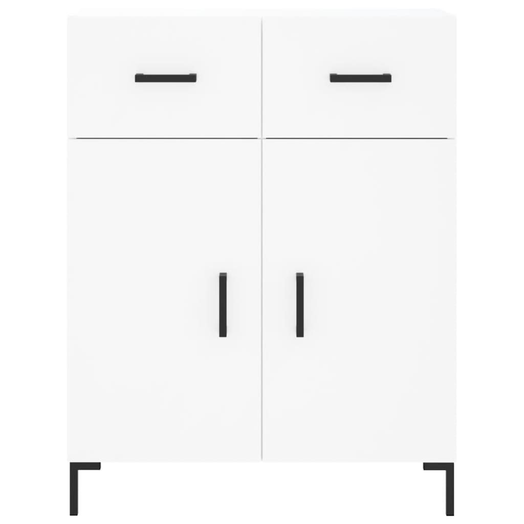 Credenza Bianca 69,5x34x180 cm in Legno Multistrato