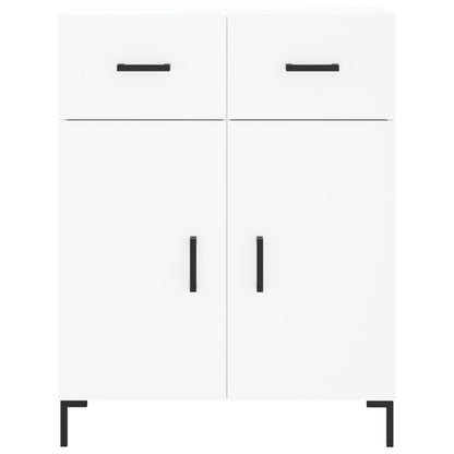 Credenza Bianca 69,5x34x180 cm in Legno Multistrato