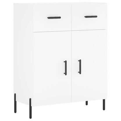 Credenza Bianca 69,5x34x180 cm in Legno Multistrato