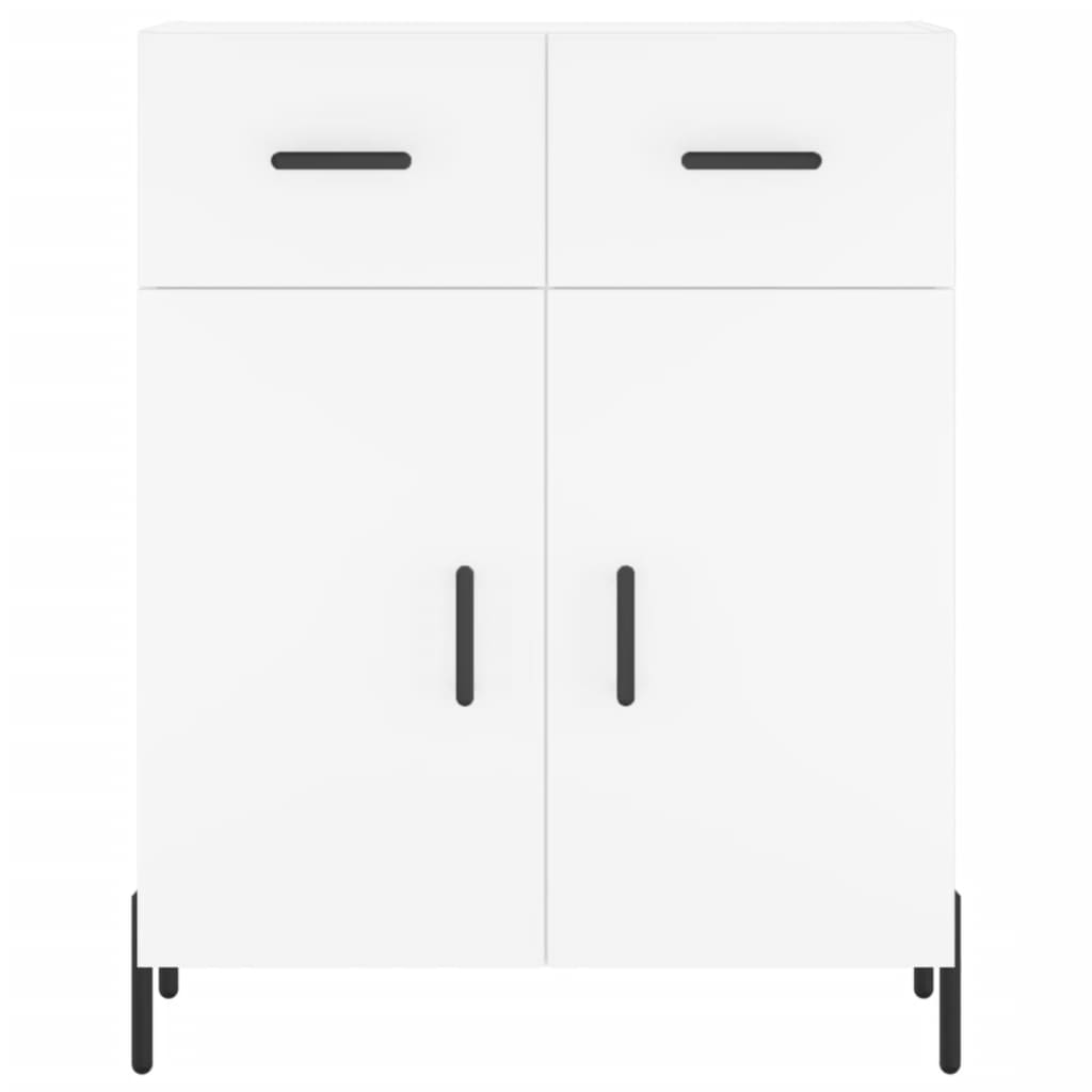 Credenza Bianca 69,5x34x180 cm in Legno Multistrato