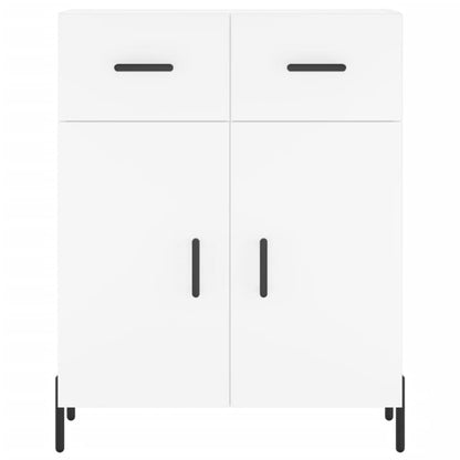 Credenza Bianca 69,5x34x180 cm in Legno Multistrato