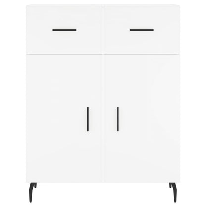 Credenza Bianca 69,5x34x180 cm in Legno Multistrato