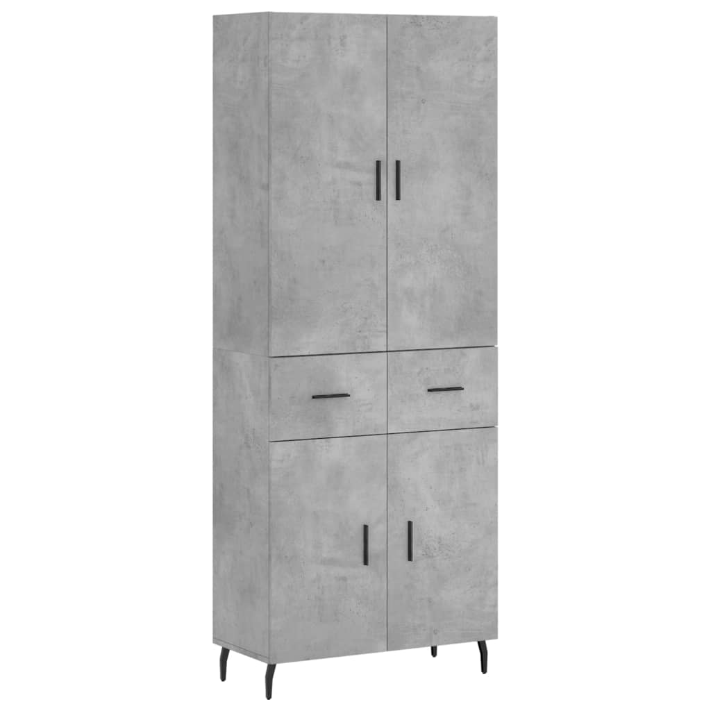 Credenza Grigio Cemento 69,5x34x180 cm in Legno Multistrato - homemem39