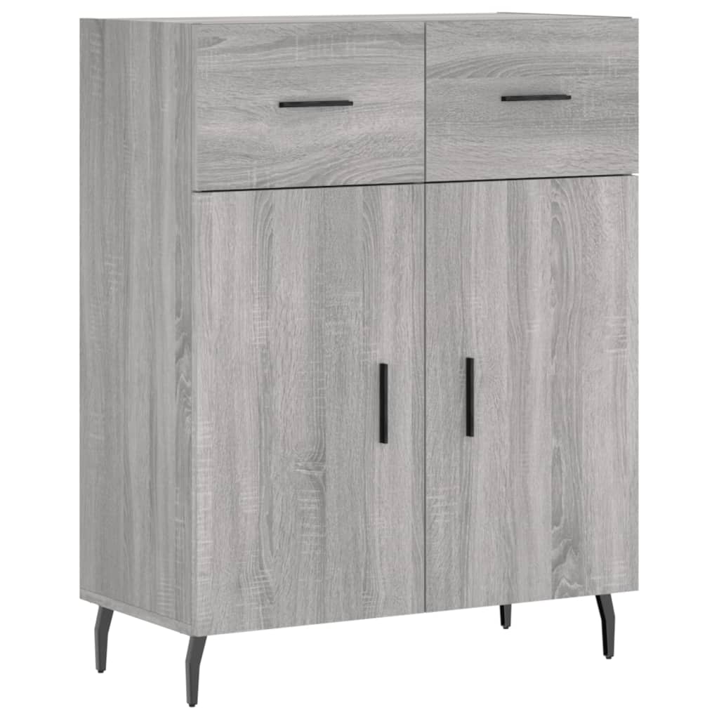 Credenza Grigio Sonoma 69,5x34x180 cm in Legno Multistrato - homemem39