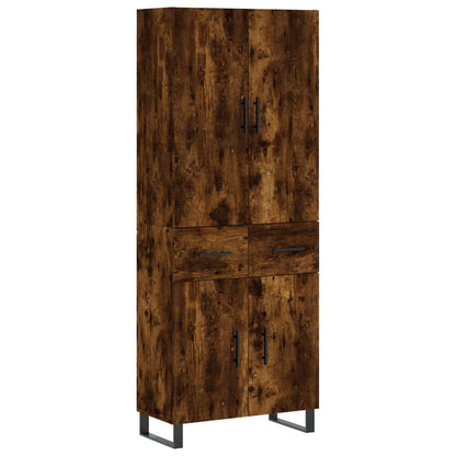 Credenza Rovere Fumo  69,5x34x180 cm in Legno Multistrato