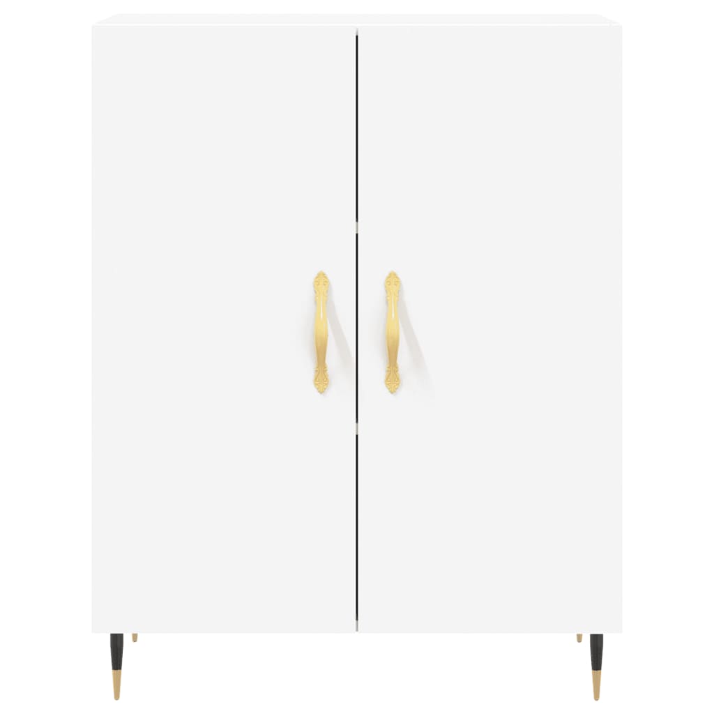 Credenza Bianca 69,5x34x180 cm in Legno Multistrato - homemem39