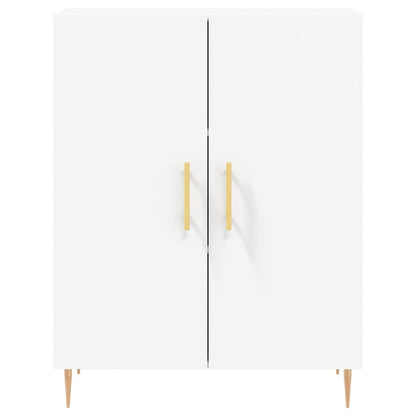 Credenza Bianca 69,5x34x180 cm in Legno Multistrato