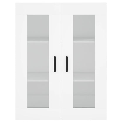 Credenza Bianca 69,5x34x180 cm in Legno Multistrato
