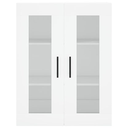 Credenza Bianca 69,5x34x180 cm in Legno Multistrato