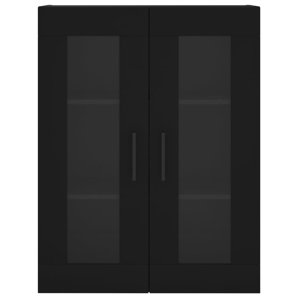 Credenza Nera 69,5x34x180 cm in Legno Multistrato - homemem39