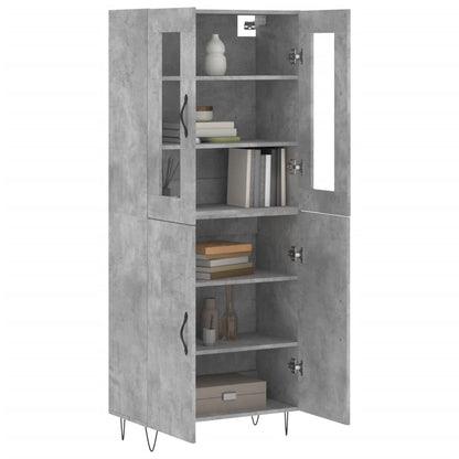 Credenza Grigio Cemento 69,5x34x180 cm in Legno Multistrato - homemem39