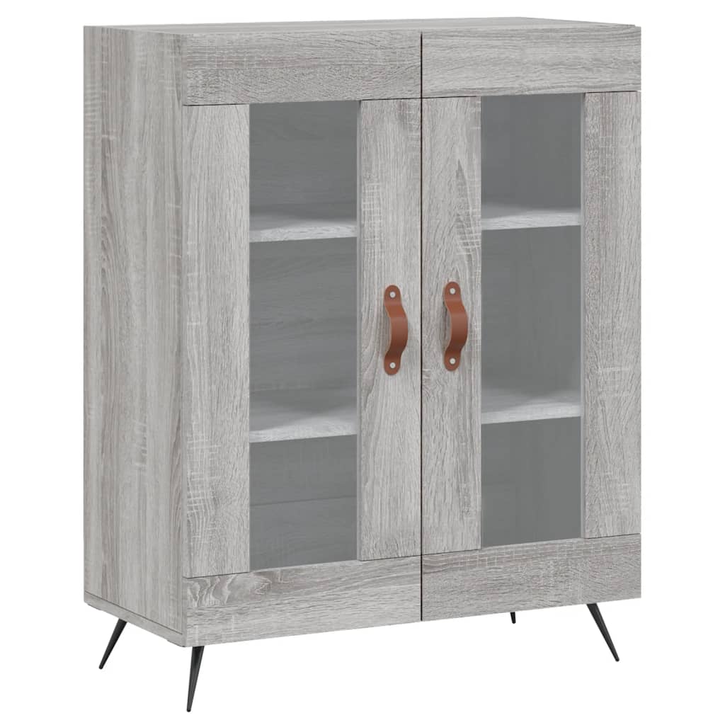 Credenza Grigio Sonoma 69,5x34x180 cm in Legno Multistrato