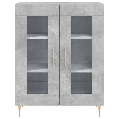 Credenza Grigio Cemento 69,5x34x180 cm in Legno Multistrato