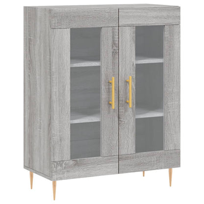 Credenza Grigio Sonoma 69,5x34x180 cm in Legno Multistrato