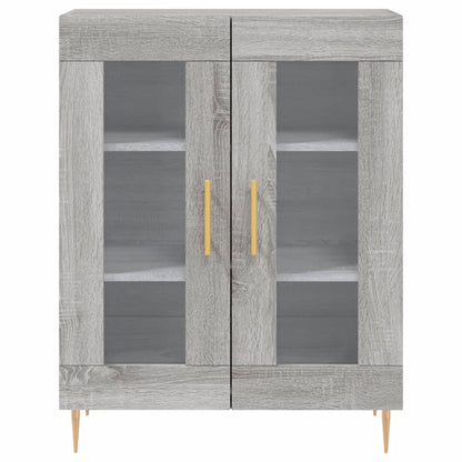 Credenza Grigio Sonoma 69,5x34x180 cm in Legno Multistrato