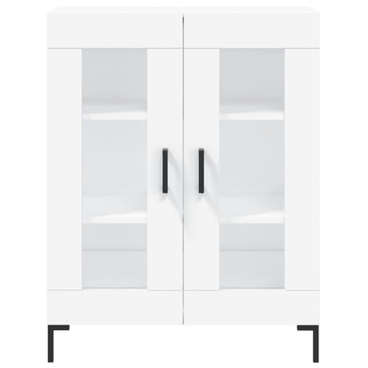 Credenza Bianca 69,5x34x180 cm in Legno Multistrato