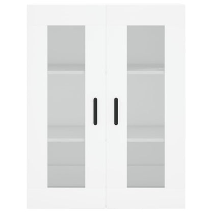Credenza Bianca 69,5x34x180 cm in Legno Multistrato