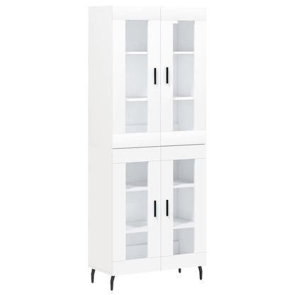 Credenza Bianca 69,5x34x180 cm in Legno Multistrato - homemem39