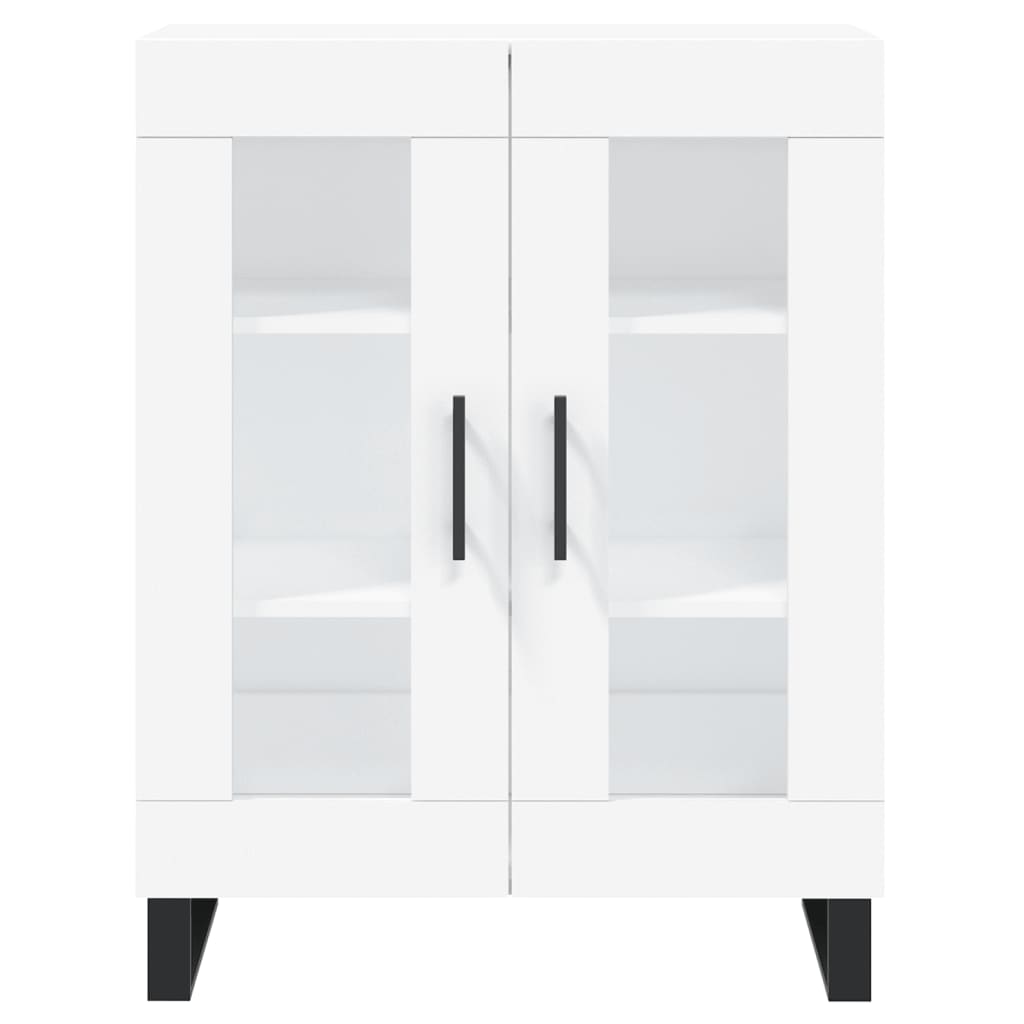 Credenza Bianca 69,5x34x180 cm in Legno Multistrato