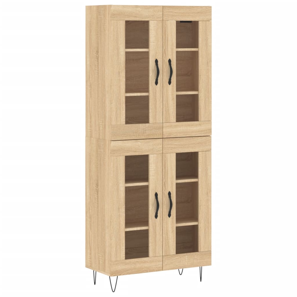 Credenza Rovere Sonoma 69,5x34x180 cm in Legno Multistrato