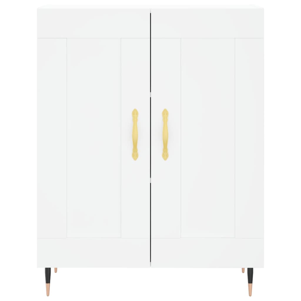 Credenza Bianca 69,5x34x180 cm in Legno Multistrato - homemem39