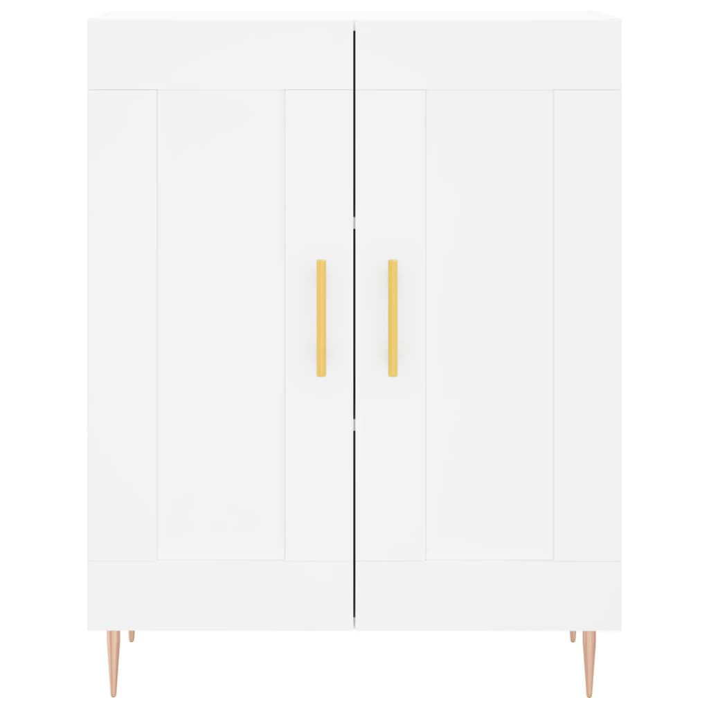 Credenza Bianca 69,5x34x180 cm in Legno Multistrato - homemem39