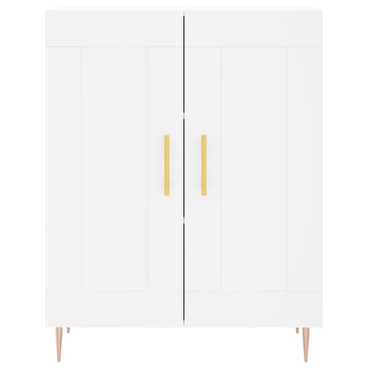 Credenza Bianca 69,5x34x180 cm in Legno Multistrato