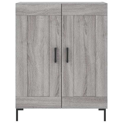 Credenza Grigio Sonoma 69,5x34x180 cm in Legno Multistrato