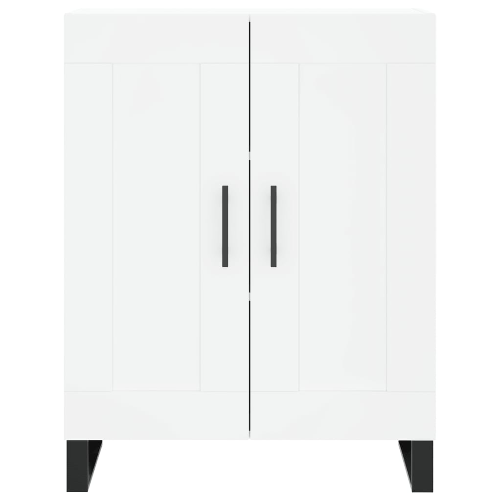 Credenza Bianca 69,5x34x180 cm in Legno Multistrato - homemem39