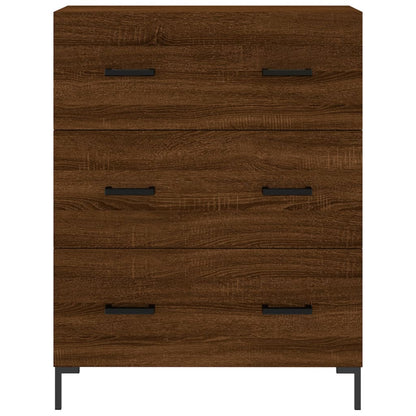 Credenza Rovere Marrone 69,5x34x180 cm in Legno Multistrato