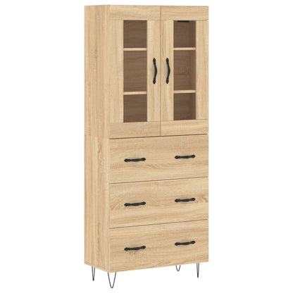 Credenza Rovere Sonoma 69,5x34x180 cm in Legno Multistrato - homemem39