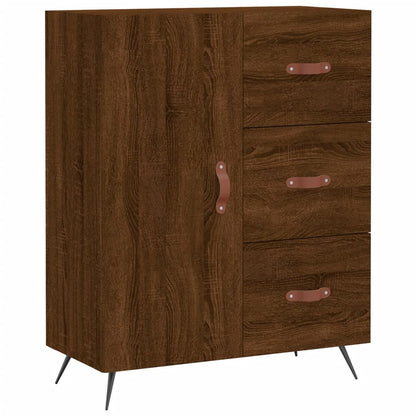 Credenza Rovere Marrone 69,5x34x180 cm in Legno Multistrato - homemem39