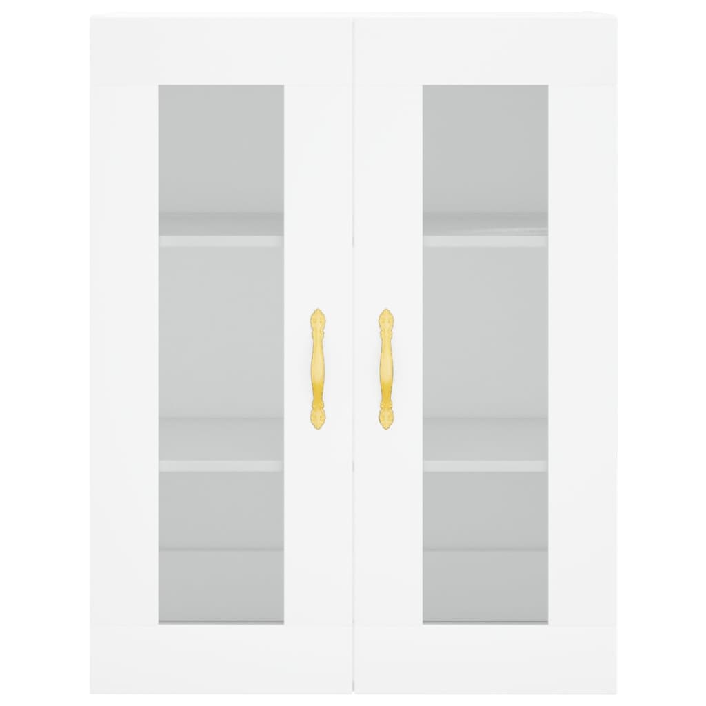 Credenza Bianca 69,5x34x180 cm in Legno Multistrato - homemem39