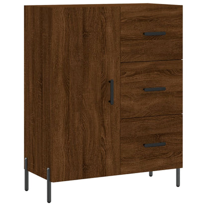 Credenza Rovere Marrone 69,5x34x180 cm in Legno Multistrato