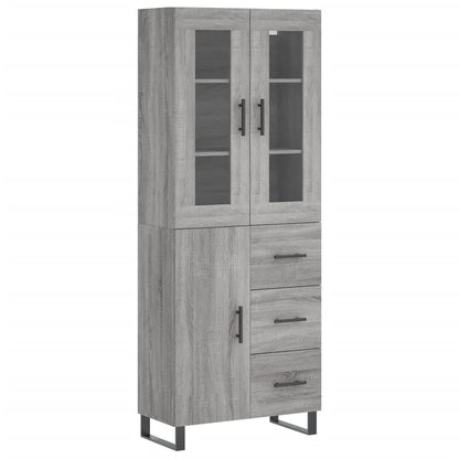 Credenza Grigio Sonoma 69,5x34x180 cm in Legno Multistrato - homemem39