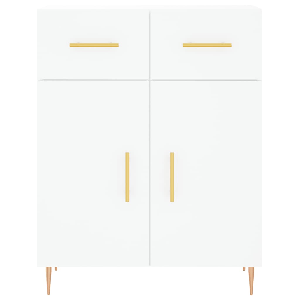 Credenza Bianca 69,5x34x180 cm in Legno Multistrato - homemem39