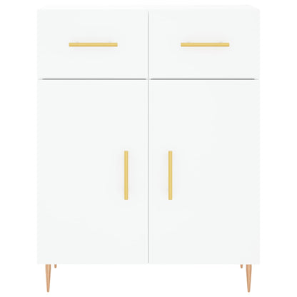 Credenza Bianca 69,5x34x180 cm in Legno Multistrato